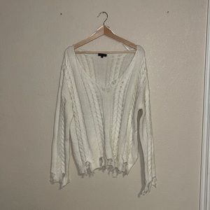 White Womens Large Sweater
